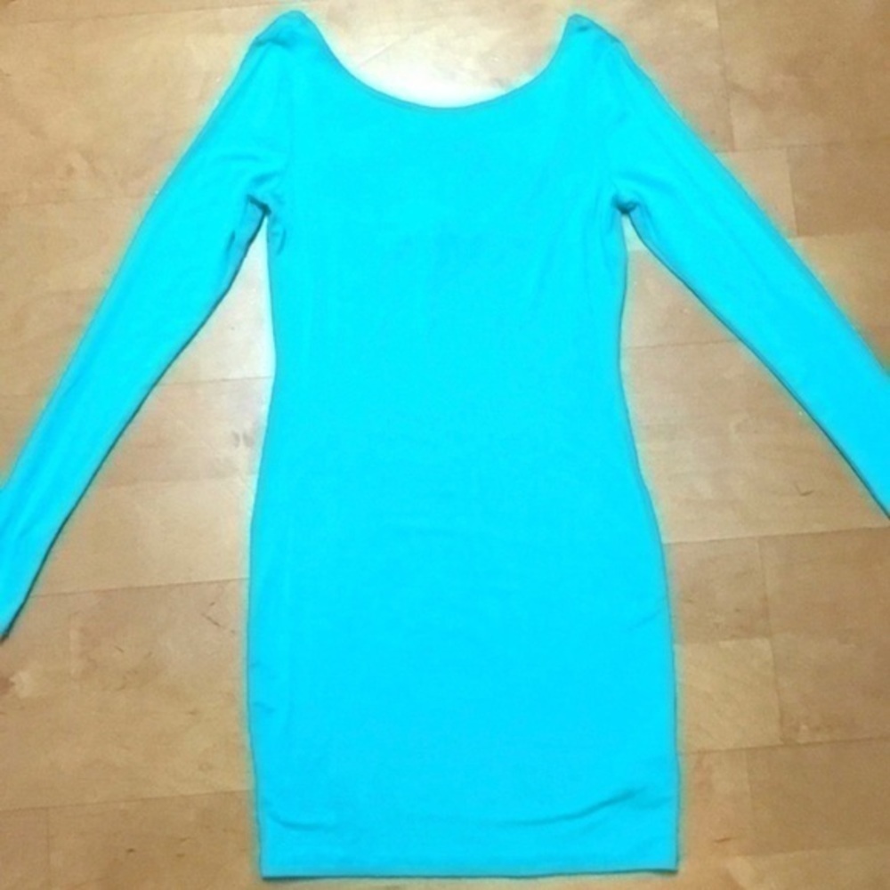 Forever 21 blue Mini Dress‎ criss cross back medium